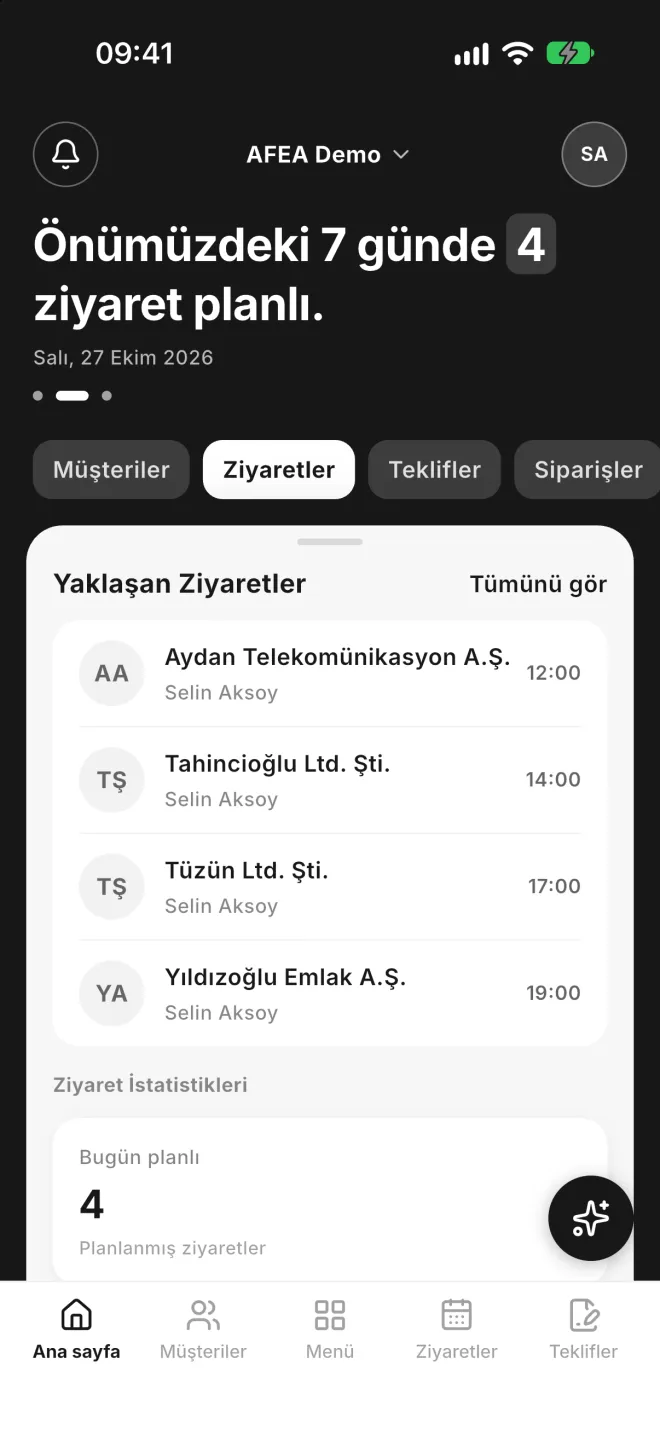 Bugün ve bu hafta planlı ziyaretler